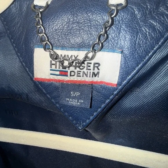 Tommy Hilfiger leather moto jacket- S - Picture 3 of 4